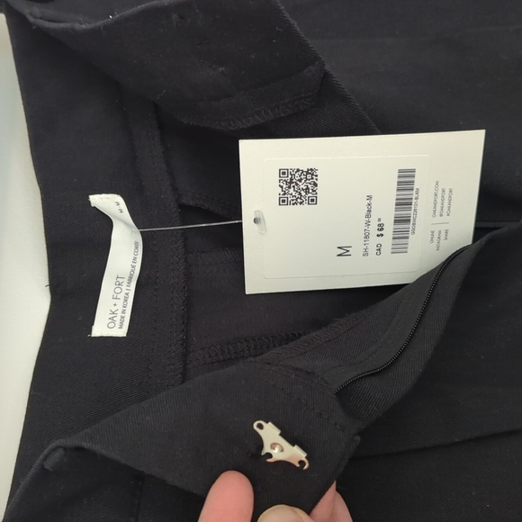 Oak + Fort black tailored shorts NWT - Picture 5 of 7